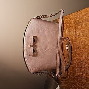 Anne Klein Pink Crossbody Dome Bow Purse